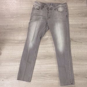 Jack & Jones Slim Fit Tim Faded Grey Jeans Size 33W x 34L Excellent Condition